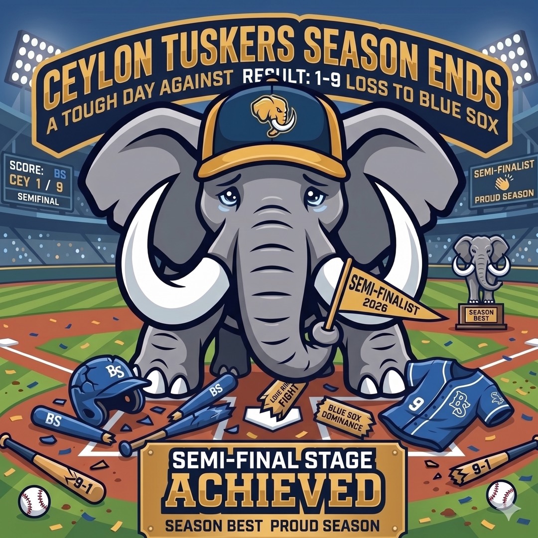 Semi Final Exit — Blue Sox Defeat Tuskers 9–1
